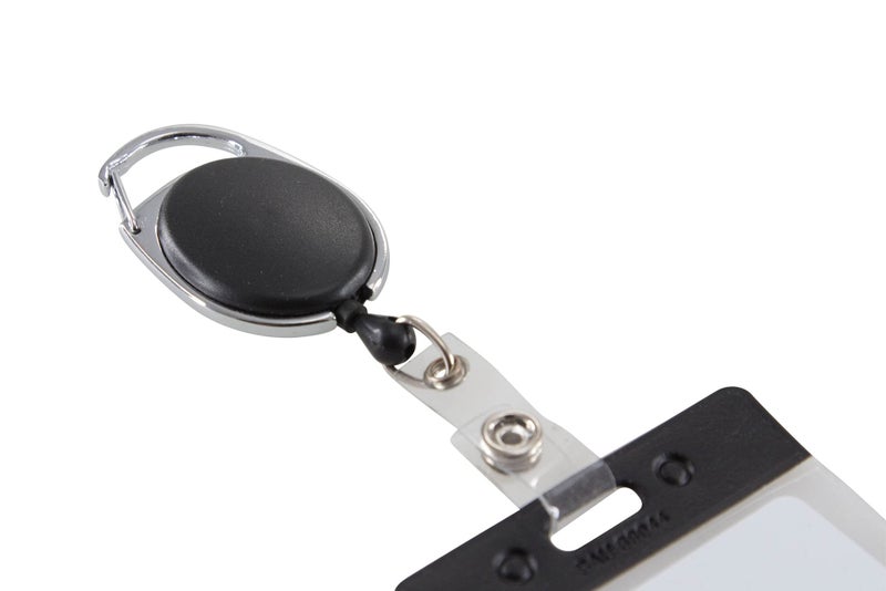 SICURIX Quick Clip ID Card Reel, Black - Image 3